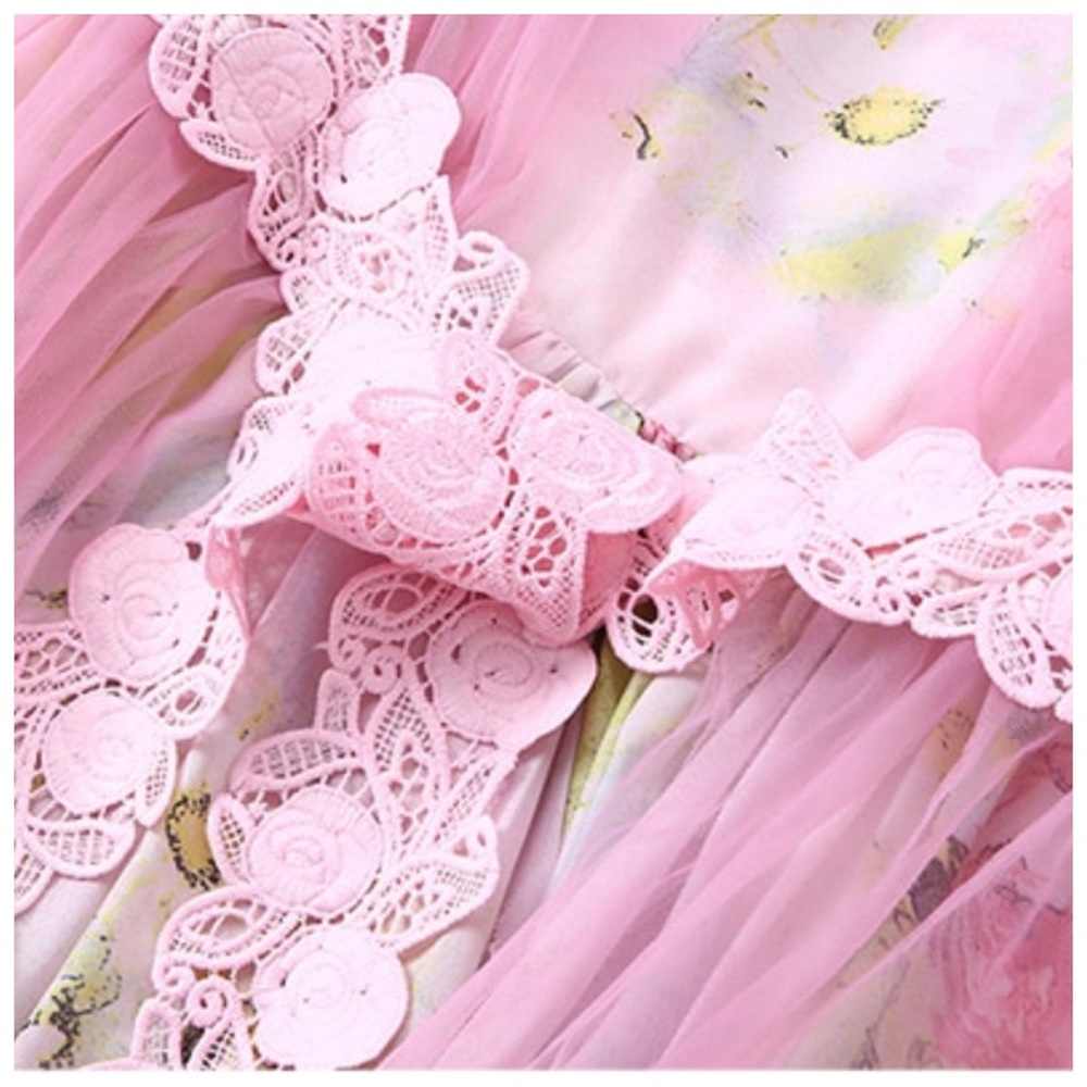 Blossom Pink Floral Removable Tulle Drew’s - Picture 6 of 8